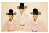 The Portrait of Cho Brothers (赵氏 三 兄弟 肖像) , Jongno-gu, Seoul , National Folk Museum is a portrait of the Joseon Dynasty era.<br/><br/>

It was designated Korean National Treasure No. 1478 in 2006.