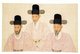 Korea: 'A Portrait of the Three Cho Brothers'. Anonymous, mid-Joseon, c. 1800